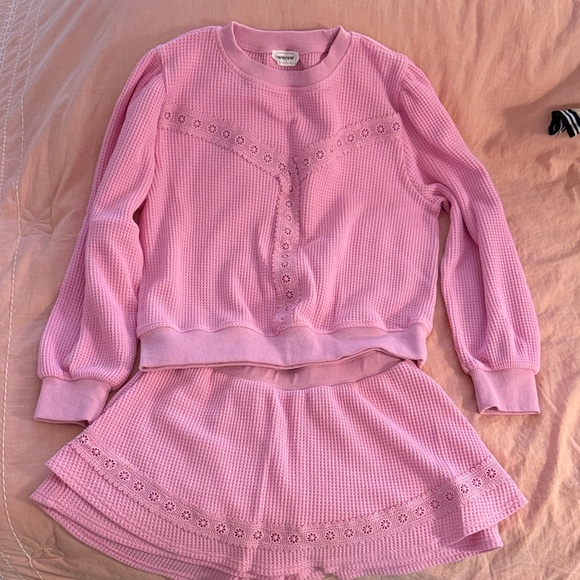 rareraw Other - NWOT RareRaw Pink Knit Sweater and Skort Set